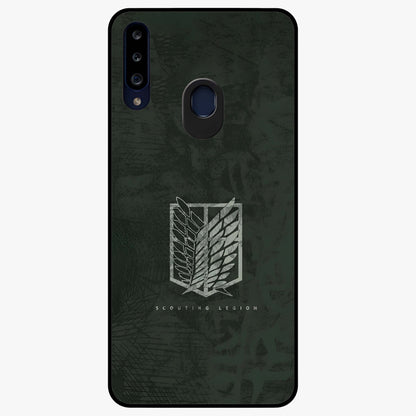 Wings Of Freedom Glass Case showing flat back view with symbolic wings artwork and glossy glass finish.