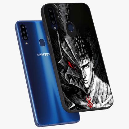 Berserker Blood Oath Glass Case displayed in angled mockup highlighting dark fantasy graphic design and powerful theme.
