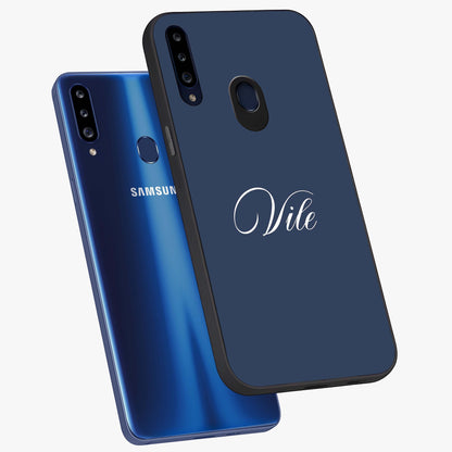 Blue Vintage Floral Pattern Glass Case showing flat back view with elegant vintage floral artwork and glossy glass finish.