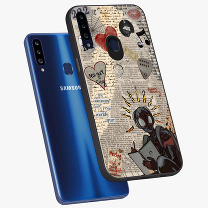 City Dream Sketch Glass Case displayed in angled mockup highlighting minimal city illustration with aesthetic sketch style.