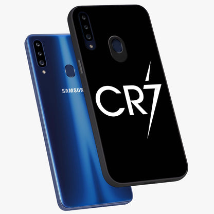 Cr7 Elite Strike Glass Case displayed in angled mockup highlighting powerful sports graphic with bold athletic theme.