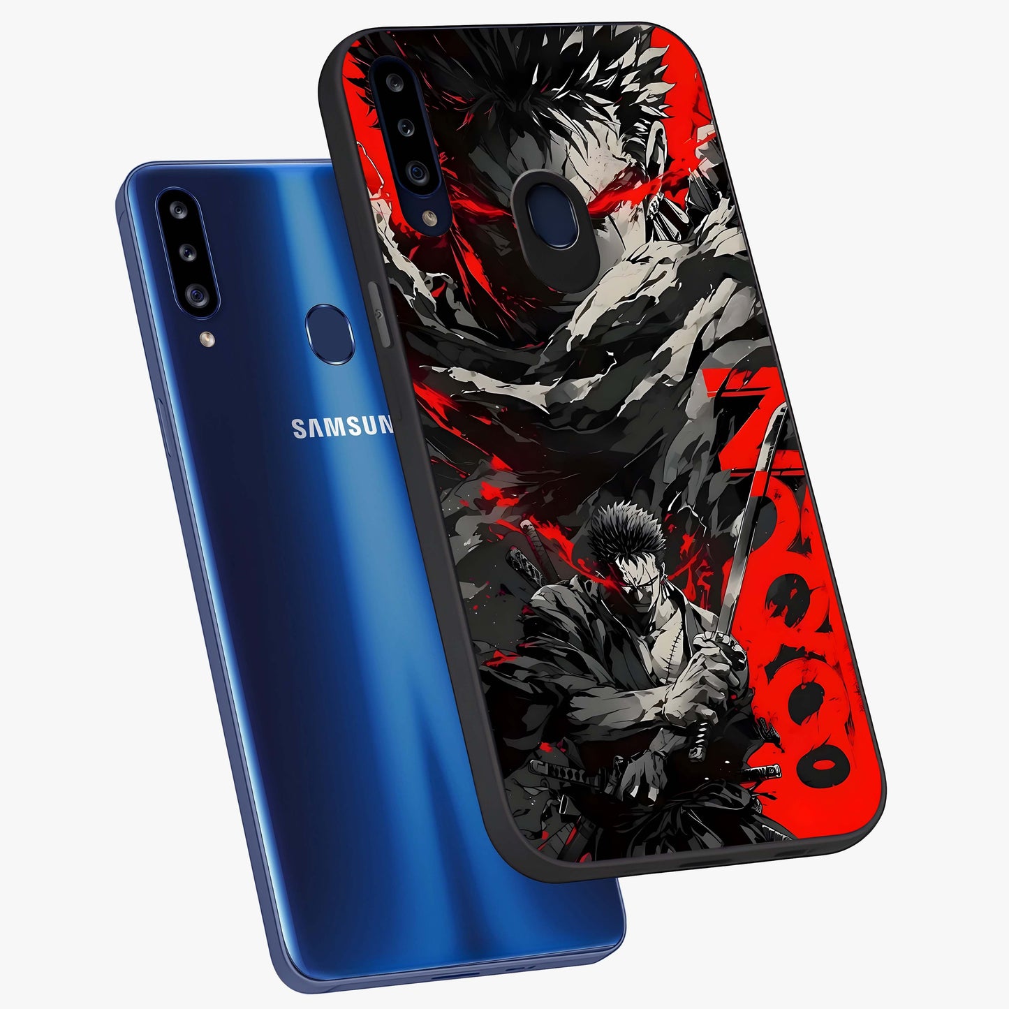 Demon Sword Resolve Glass Case displayed in angled mockup highlighting powerful demon sword illustration with dark fantasy aesthetic.