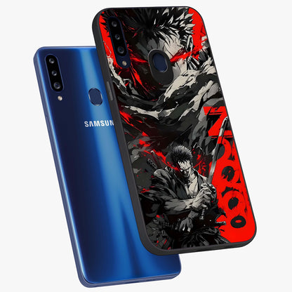 Demon Sword Resolve Glass Case displayed in angled mockup highlighting powerful demon sword illustration with dark fantasy aesthetic.