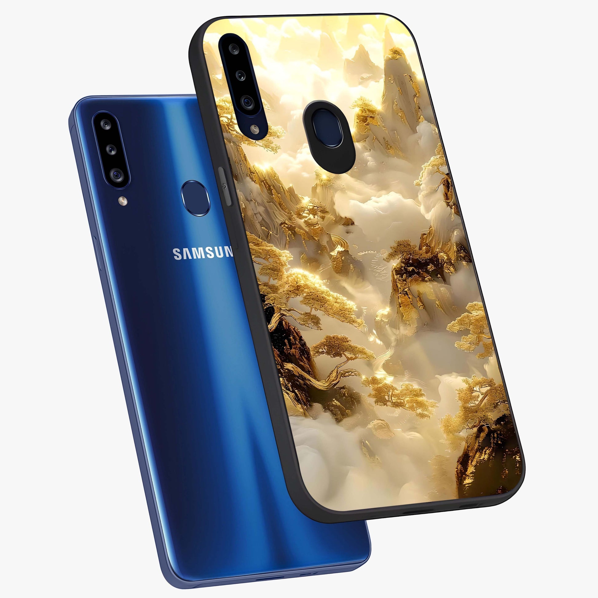 Gates Of Illumination Glass Case displayed in angled mockup highlighting radiant portal inspired design with fantasy aesthetic.