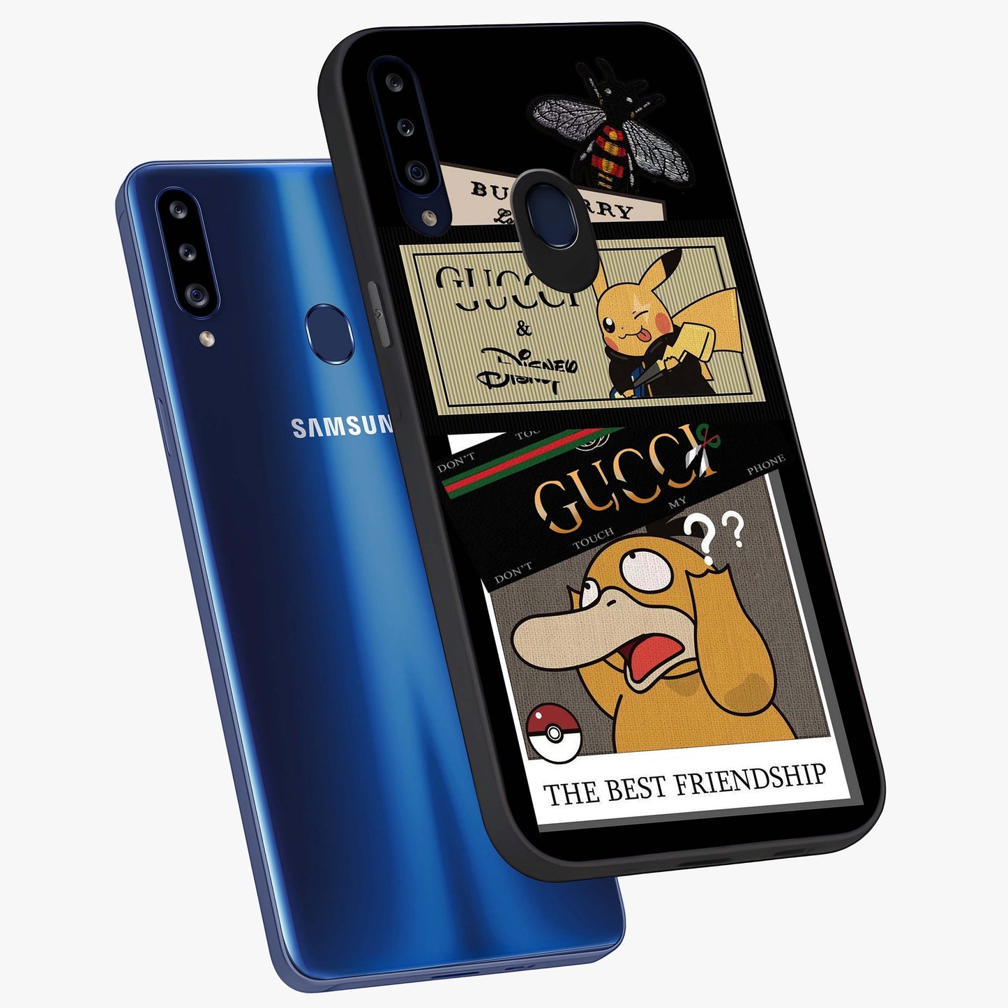 Gucci Play Mashup Glass Case displayed in angled mockup highlighting stylish fashion mashup design with bold aesthetic.