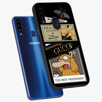 Gucci Play Mashup Glass Case displayed in angled mockup highlighting stylish fashion mashup design with bold aesthetic.
