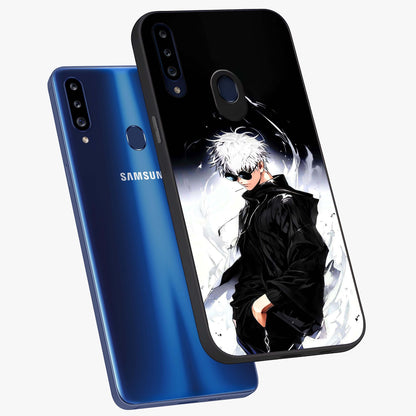 Limitless Shadow King Glass Case displayed in angled mockup highlighting dramatic dark hero design with intense aesthetic.