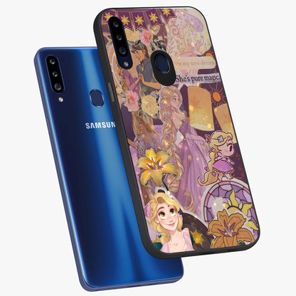 Magical Tangled Dream Glass Case displayed in angled mockup highlighting whimsical fantasy design with magical aesthetic.