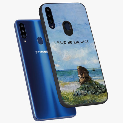 Peace Beyond War Glass Case displayed in angled mockup highlighting meaningful message design with artistic aesthetic style.