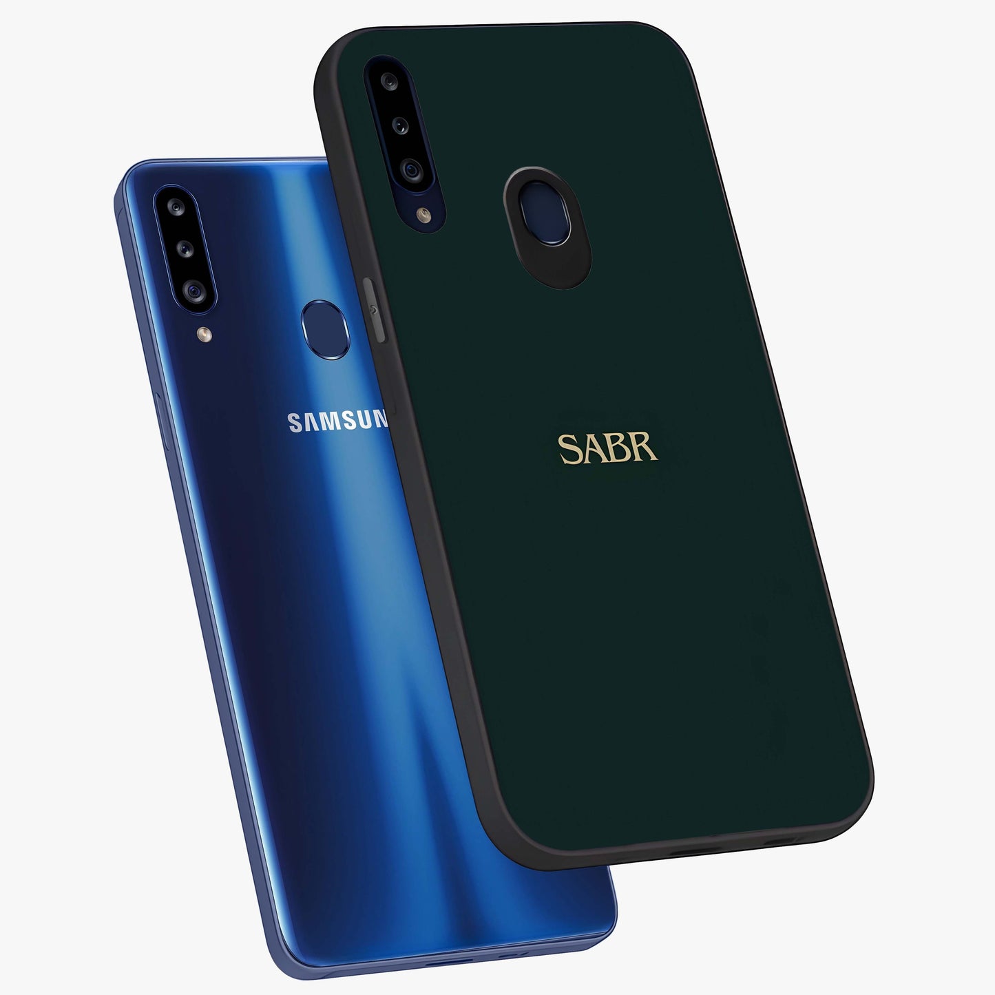 Sabr Minimal Patience Glass Case displayed in angled mockup highlighting simple inspirational design with clean aesthetic style.