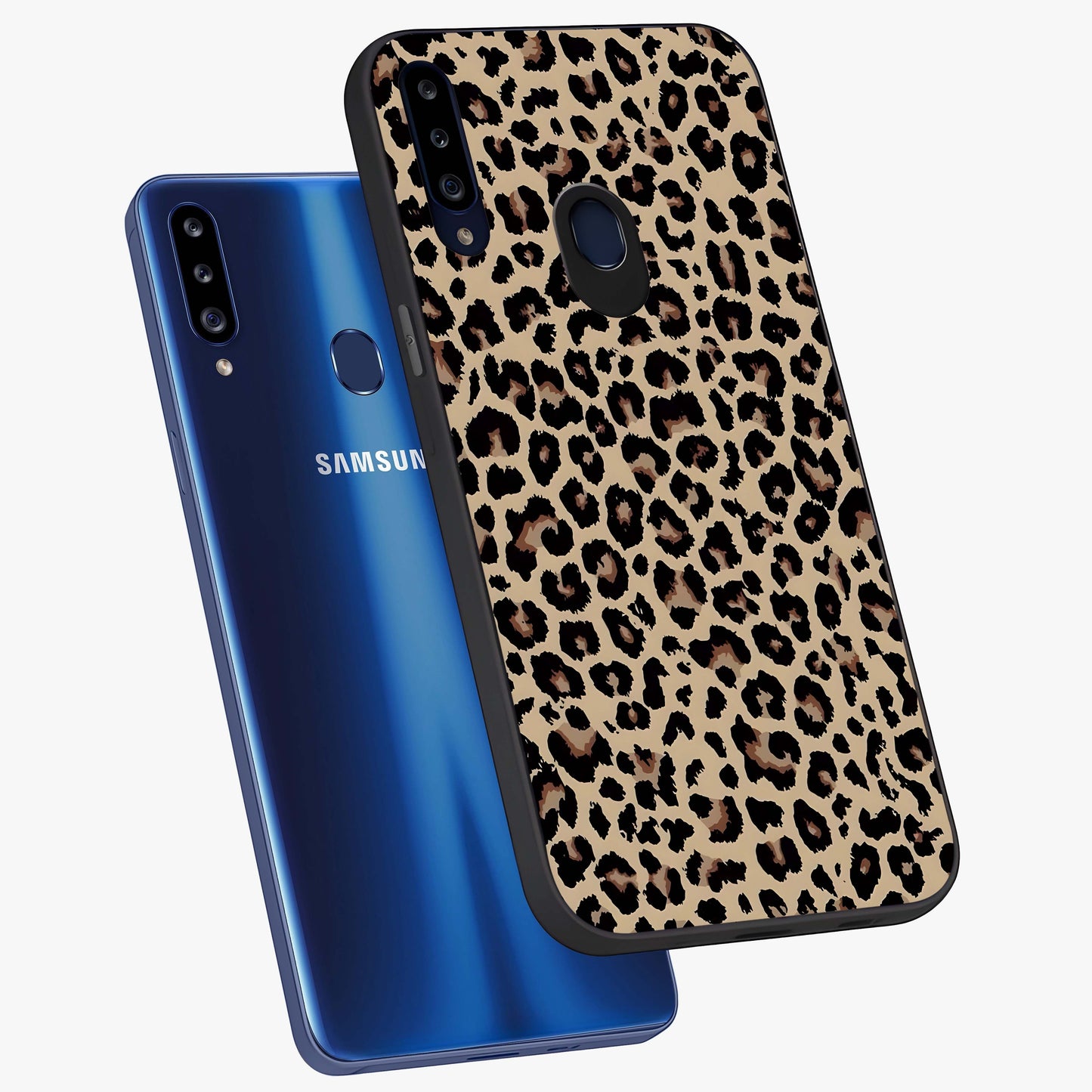 Savage Chic Pattern Glass Case displayed in angled mockup highlighting bold fashion inspired design with chic aesthetic.