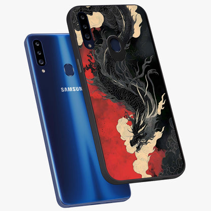 Shadow Dragon Fury Glass Case displayed in angled mockup highlighting powerful dragon illustration with dark fantasy aesthetic.