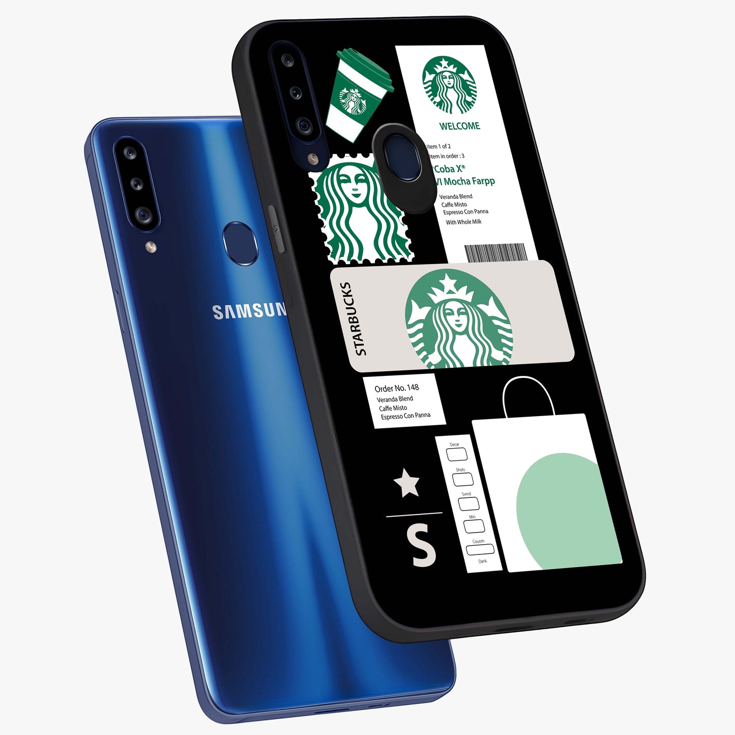Starbucks Mocha Glass Case displayed in angled mockup highlighting stylish mocha themed design with cozy café aesthetic.