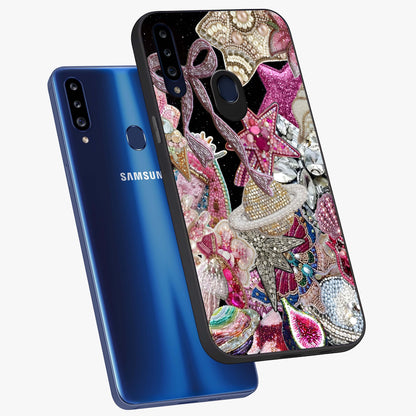 Starlit Jewel Dream Glass Case displayed in angled mockup highlighting glowing celestial jewel design with dreamy aesthetic.