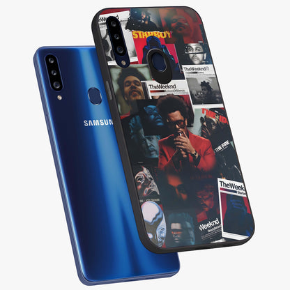The Weeknd Glass Case displayed in angled mockup highlighting stylish pop culture inspired design with modern aesthetic.