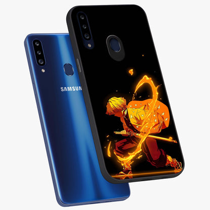 Thunder Flame Execution Glass Case displayed in angled mockup highlighting dramatic fire themed design with intense fantasy aesthetic.