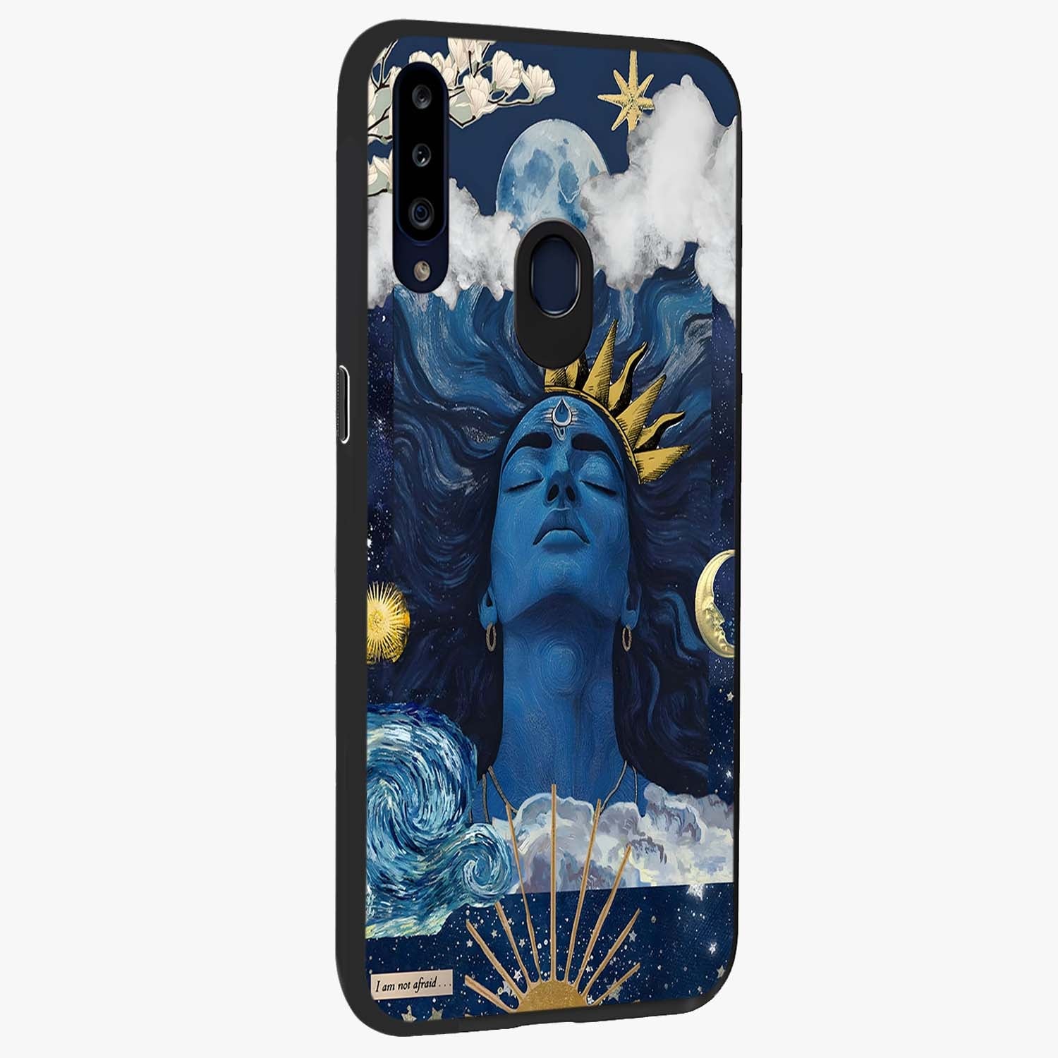 Aesthetic Lord Shiva Glass Case upright view showcasing powerful Lord Shiva artwork with devotional theme.