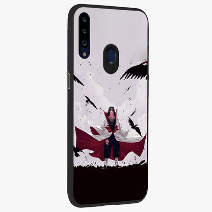 Crimson Crow Ascension Glass Case upright view showcasing dramatic crow artwork with bold gothic theme.