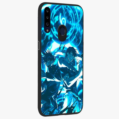 Cursed Energy Clash Glass Case upright view showcasing dramatic clash artwork with bold supernatural theme.