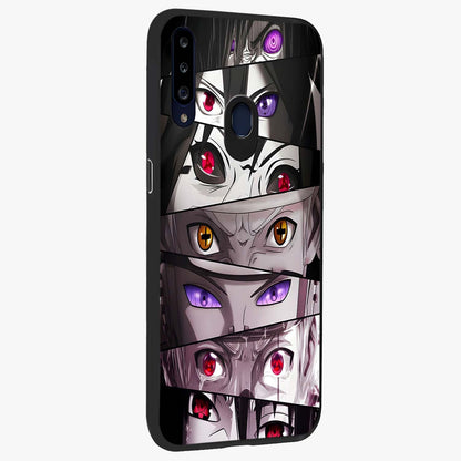 Eyes of Destiny Glass Case upright view showcasing symbolic eye artwork with dramatic artistic theme.