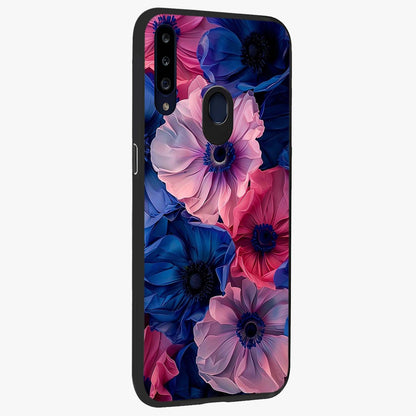 Flower Paper Art Pattern Glass Case upright view showcasing decorative paper floral artwork with creative craft style.