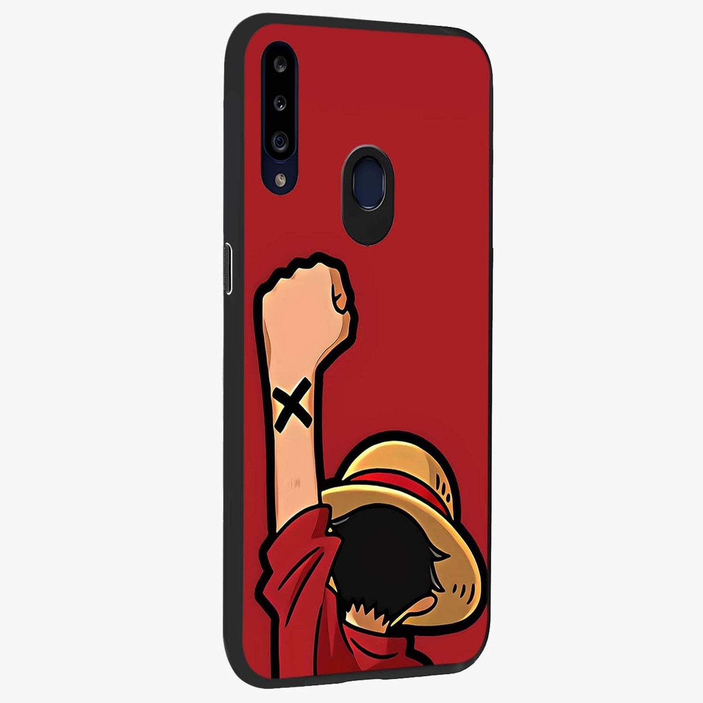 Luffy X Spirit Glass Case upright view showcasing striking anime artwork with adventurous character theme.