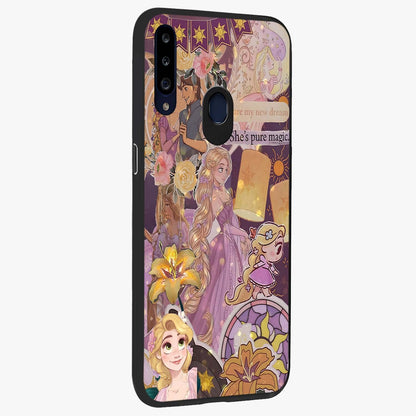 Magical Tangled Dream Glass Case upright view showcasing enchanting artistic artwork with dreamy fantasy theme.
