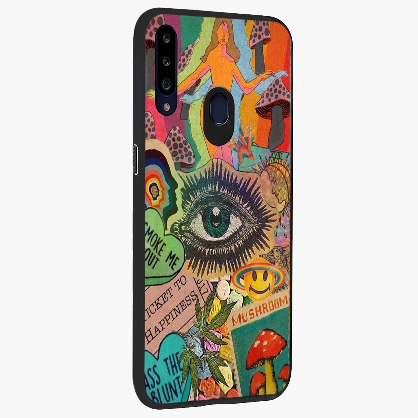 Mystic Eye Wonderland Glass Case upright view showcasing symbolic eye artwork with mysterious fantasy theme.