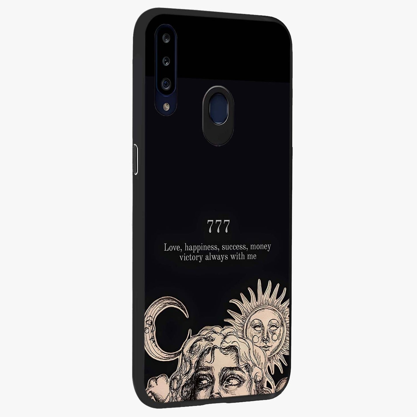 Mystic Victory Aura Glass Case upright view showcasing powerful victory themed artwork with spiritual energy vibe.