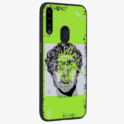 Neo Graffiti Rebellion Glass Case upright view showcasing colorful graffiti artwork with bold modern street style.