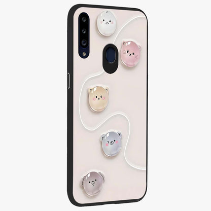 Puffy Face Parade Glass Case upright view showcasing adorable character artwork with cheerful animated theme.