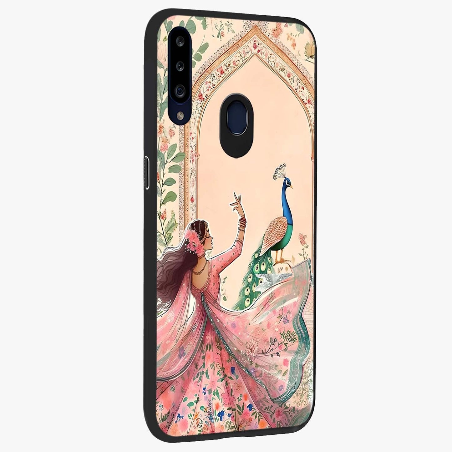 Royal Grace Muse Glass Case upright view showcasing stylish artistic artwork with sophisticated royal theme.