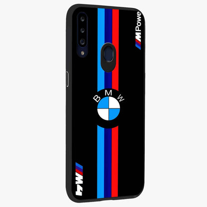 Turbo BMW Beast Glass Case upright view showcasing powerful car artwork with modern motorsport theme.
