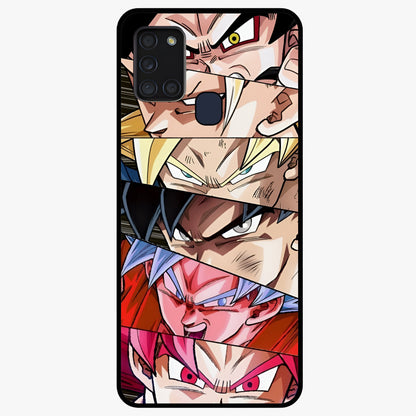 Anime Character Glass Case showing flat back view with vibrant anime artwork and glossy glass finish.