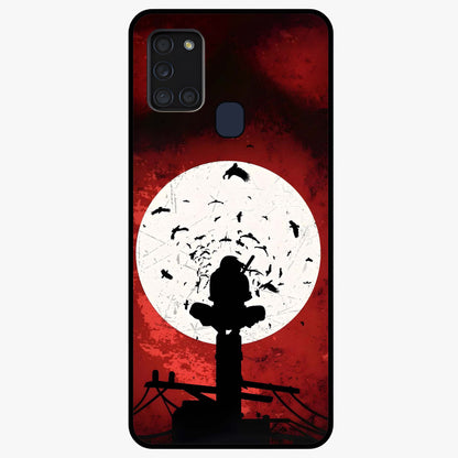 Itachi Limited Edition Naruto Anime Glass Case showing flat back view with iconic anime character artwork and glossy glass finish.