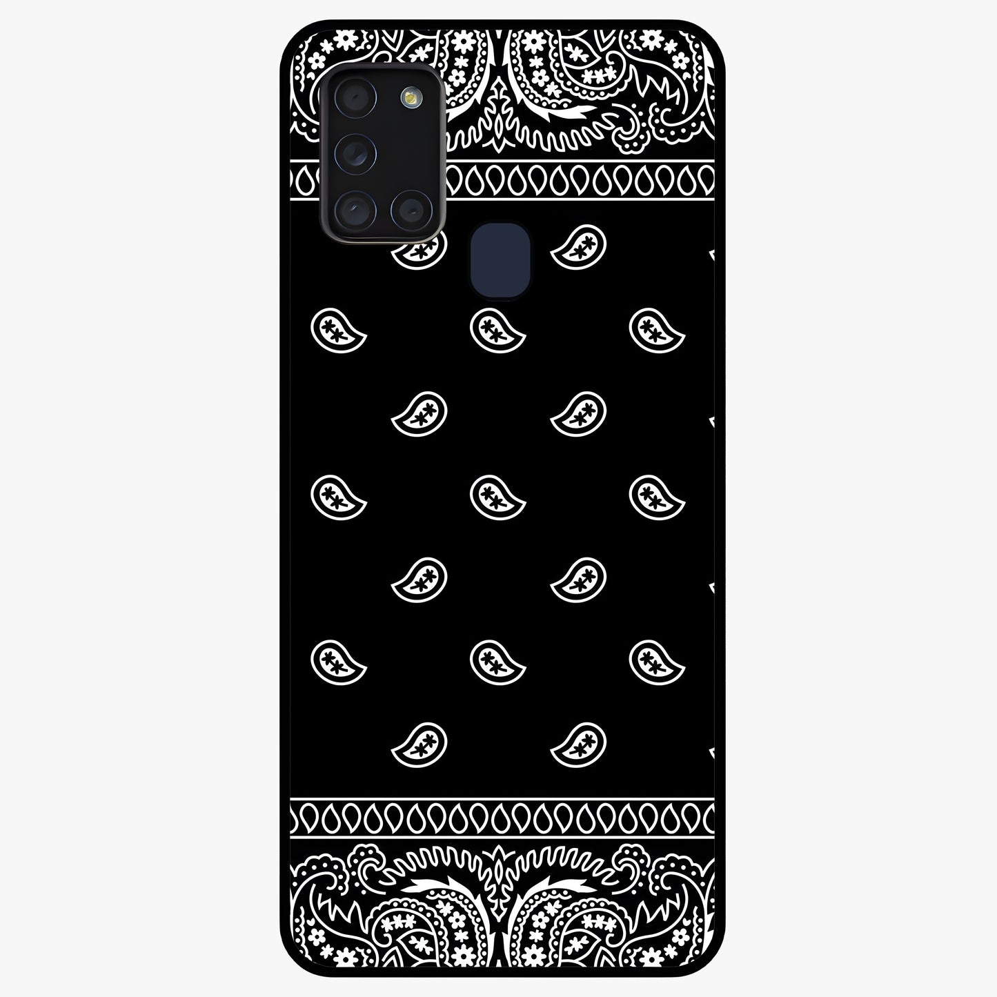 Retro Rebel Threads Glass Case showing flat back view with vintage street style artwork and glossy glass finish.