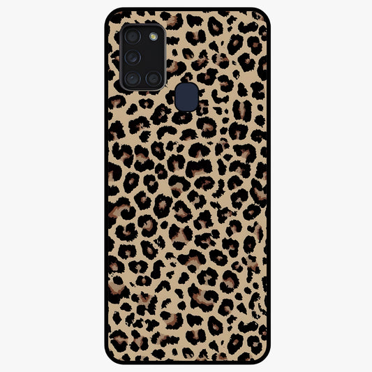 Savage Chic Pattern Glass Case showing flat back view with stylish patterned artwork and glossy glass finish.