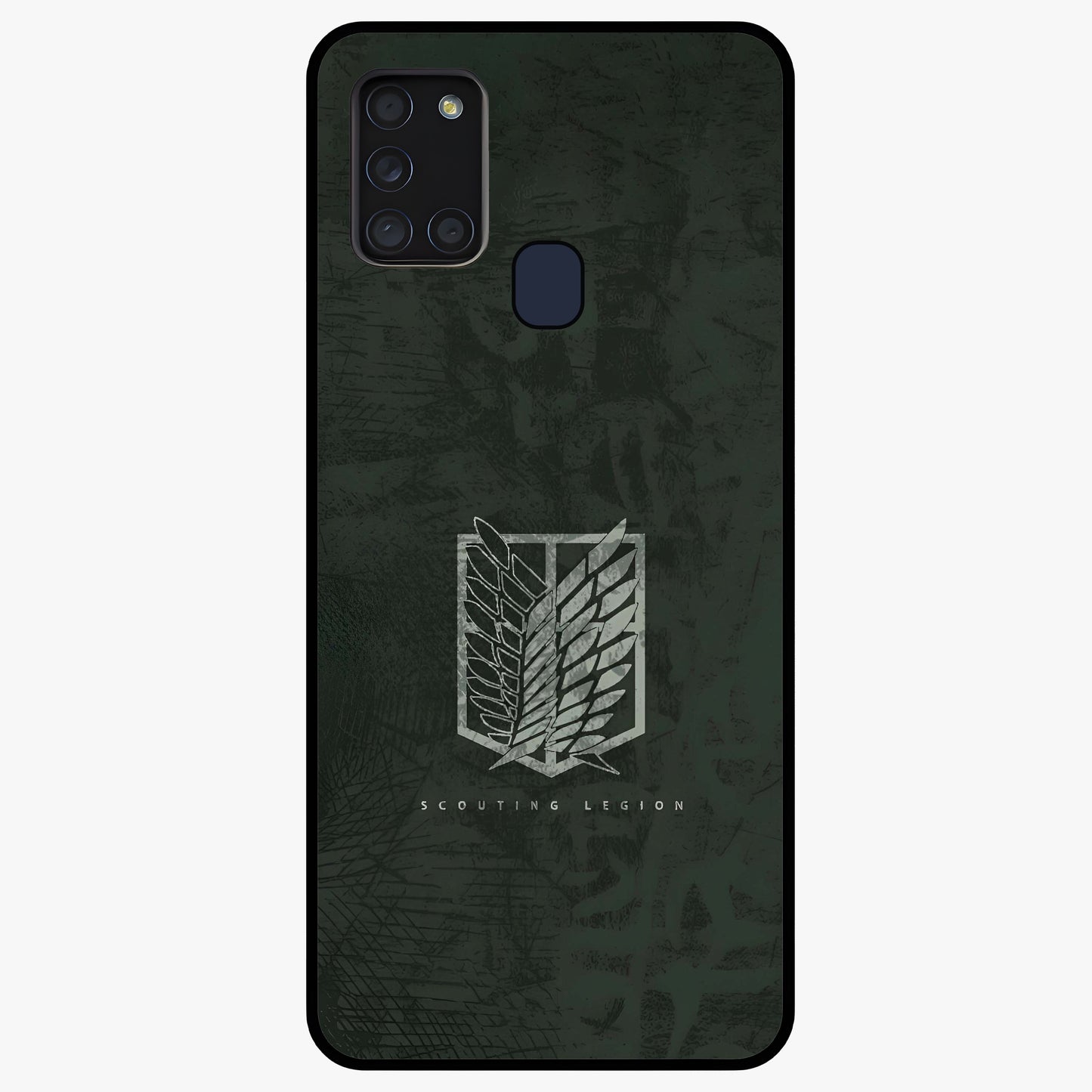 Wings Of Freedom Glass Case showing flat back view with symbolic wings artwork and glossy glass finish.