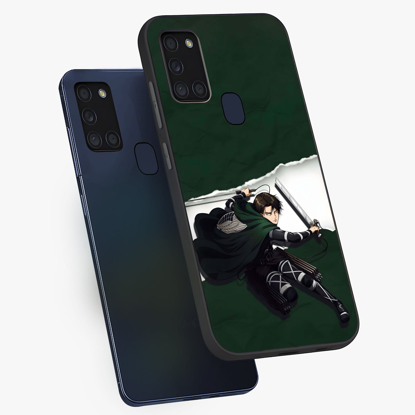 Emerald War Vanguard Glass Case displayed in angled mockup highlighting intense battle inspired design with emerald tone aesthetic.