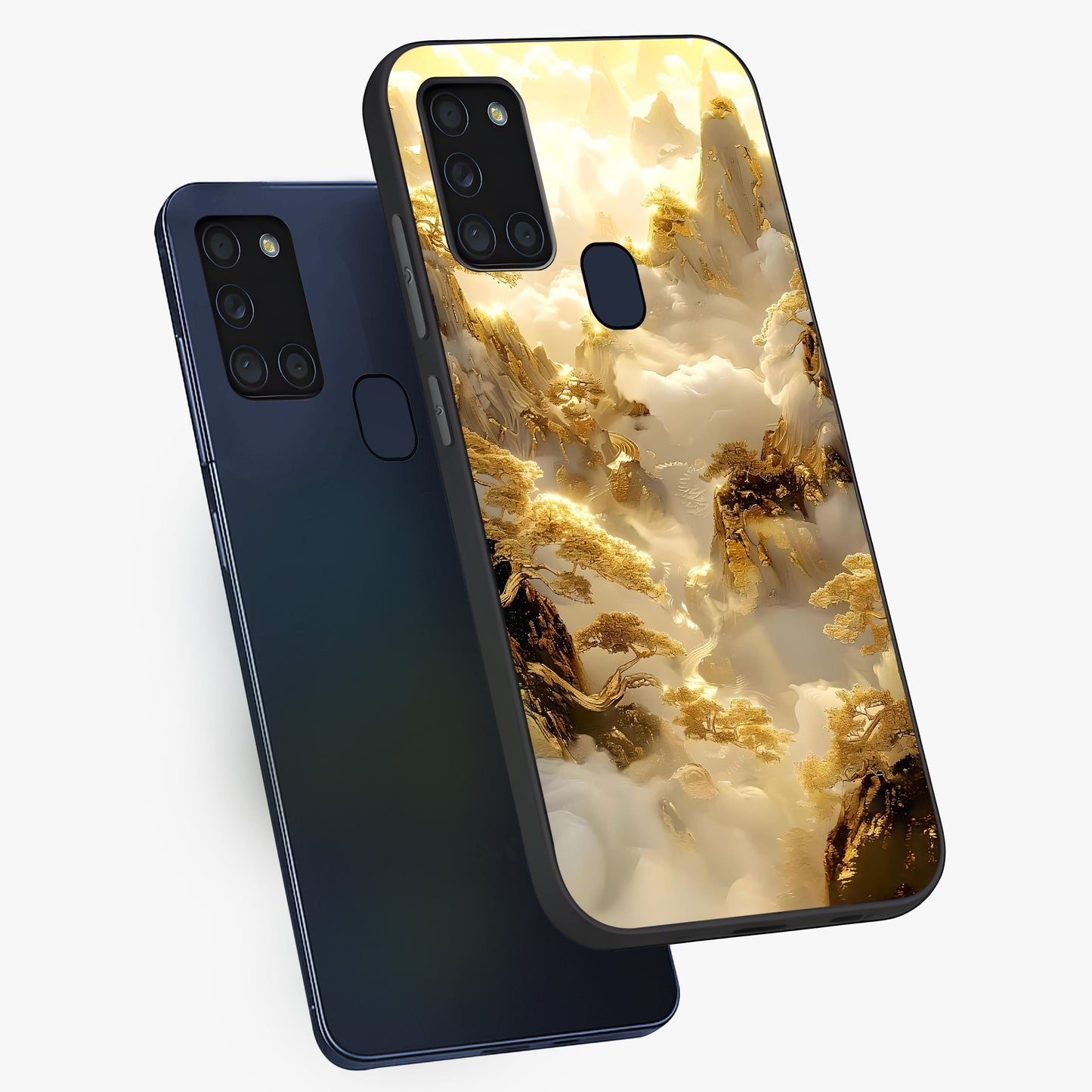 Gates Of Illumination Glass Case displayed in angled mockup highlighting radiant portal inspired design with fantasy aesthetic.