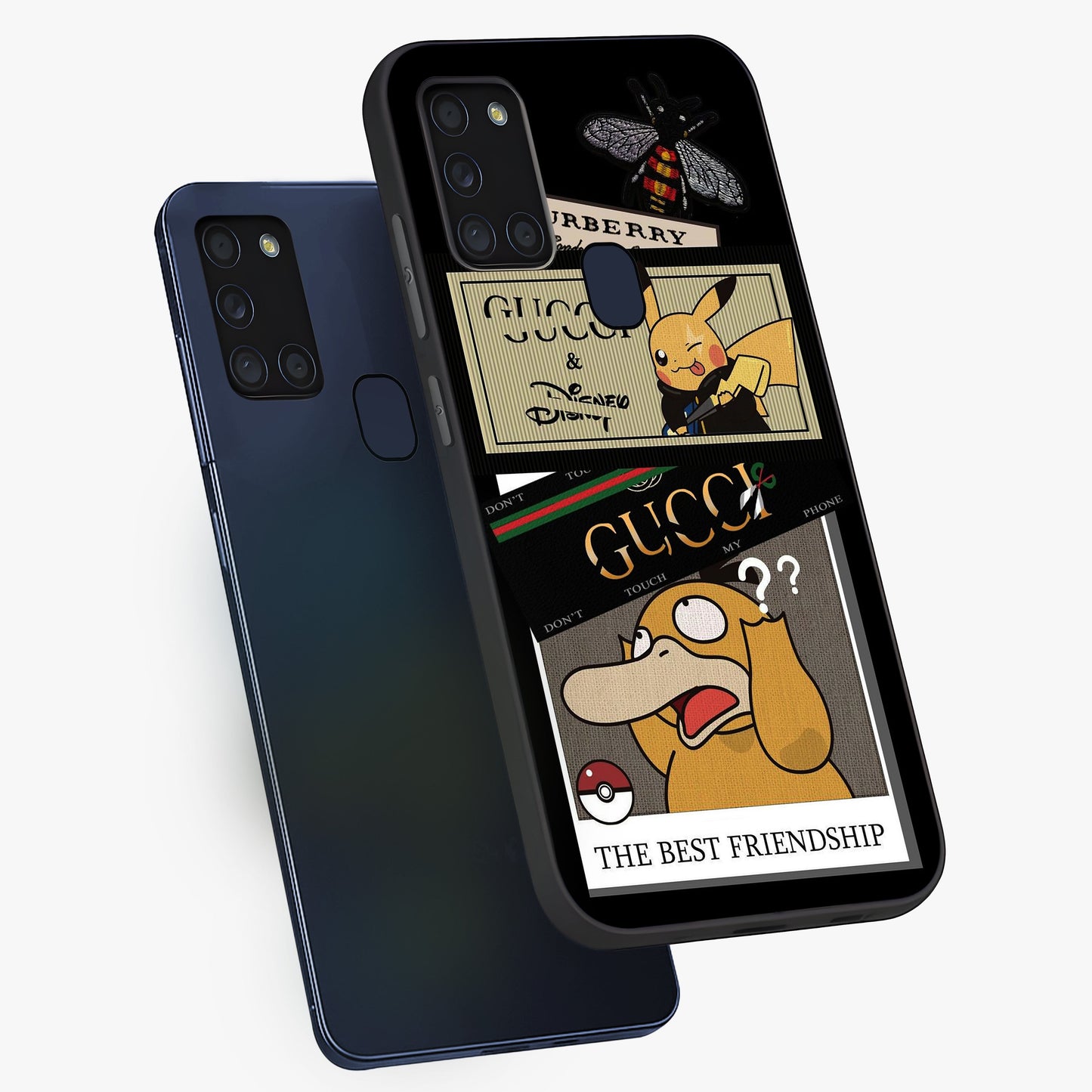 Gucci Play Mashup Glass Case displayed in angled mockup highlighting stylish fashion mashup design with bold aesthetic.