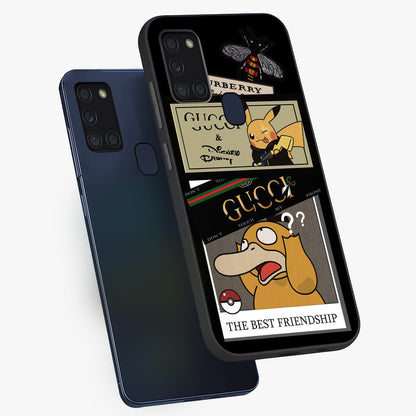 Gucci Play Mashup Glass Case displayed in angled mockup highlighting stylish fashion mashup design with bold aesthetic.