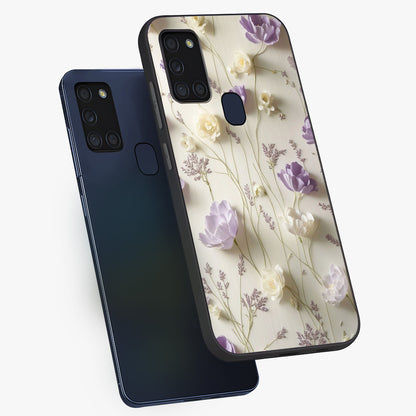 Lilac Breeze Harmony Glass Case displayed in angled mockup highlighting calm lilac breeze design with soothing aesthetic style.