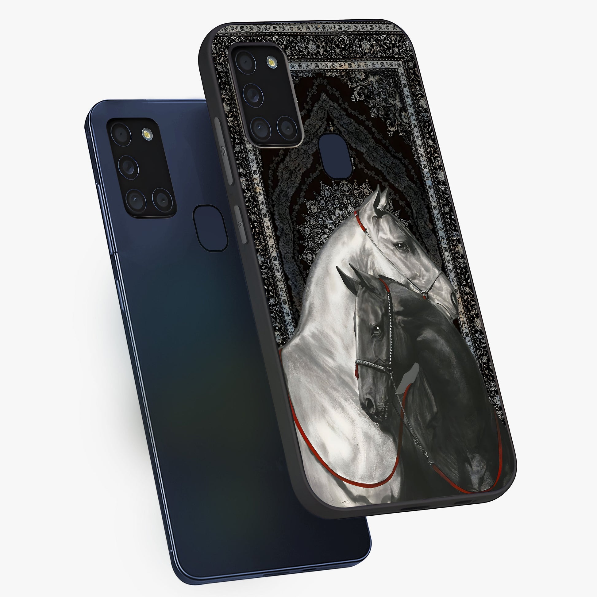 Majestic Ride Legacy Glass Case displayed in angled mockup highlighting sleek vehicle design with bold racing aesthetic.