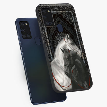 Majestic Ride Legacy Glass Case displayed in angled mockup highlighting sleek vehicle design with bold racing aesthetic.