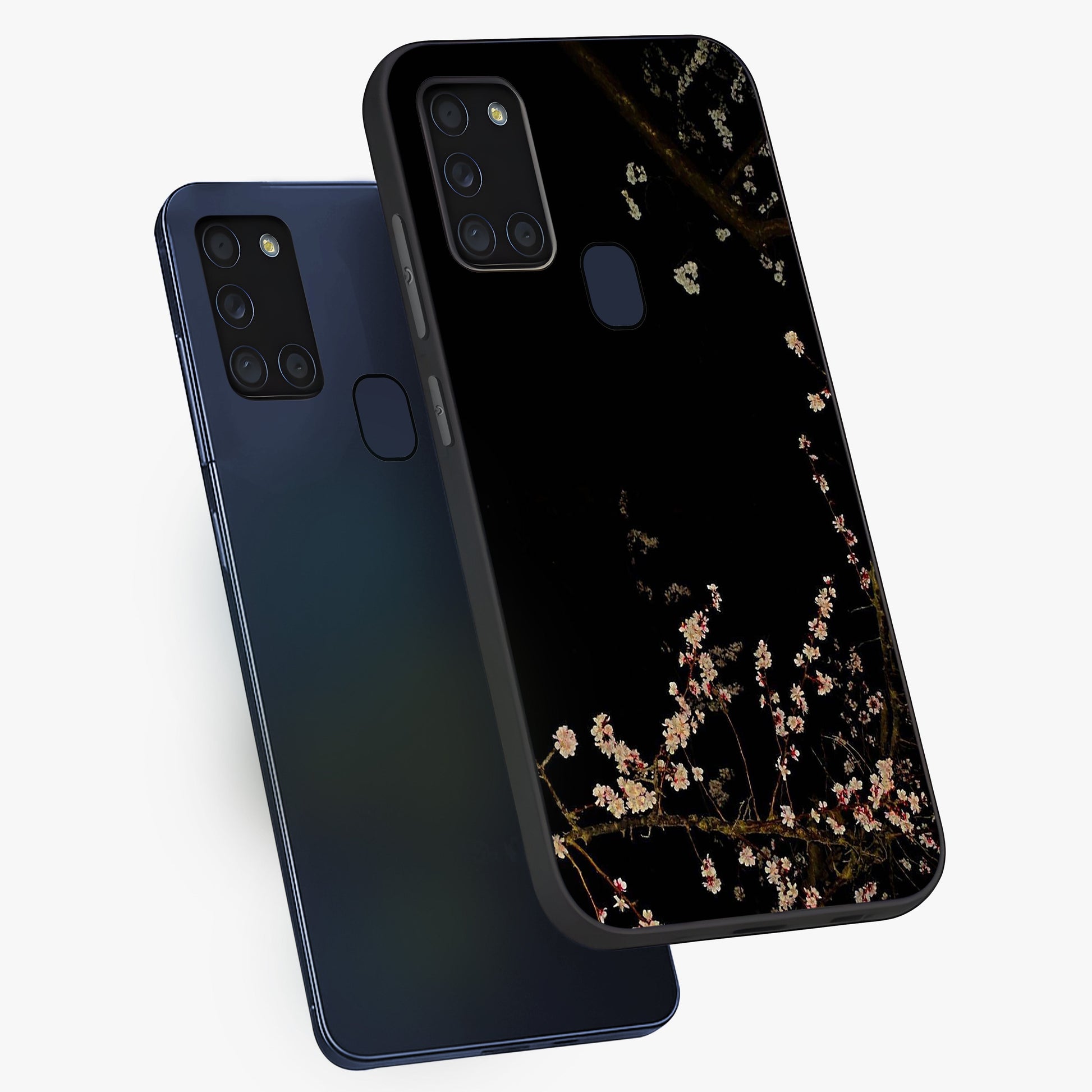 Petal Moon Light With Custom Name Glass Case displayed in angled mockup highlighting delicate petal design with custom name feature.