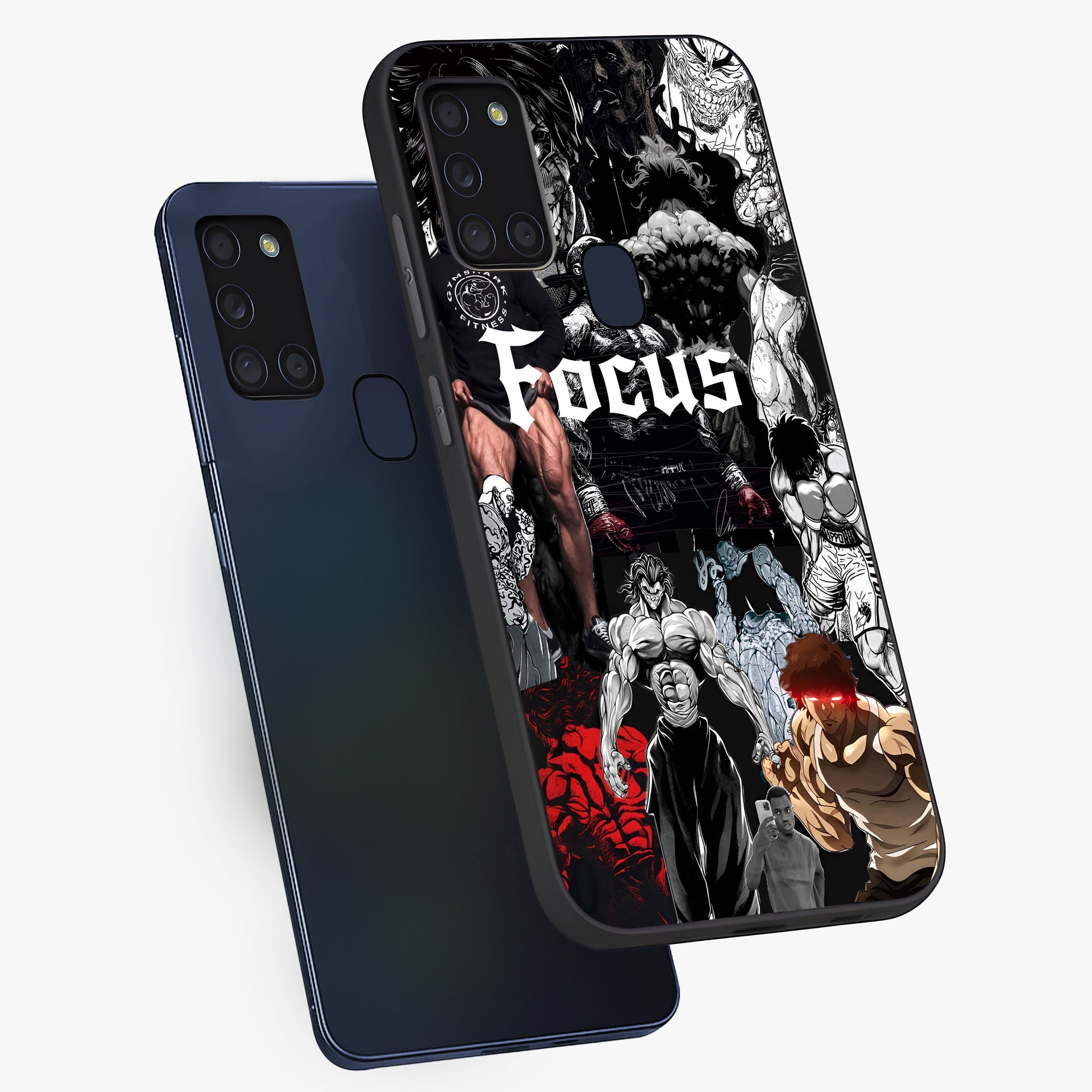 Relentless Power Focus Glass Case displayed in angled mockup highlighting bold statement design with modern aesthetic style.