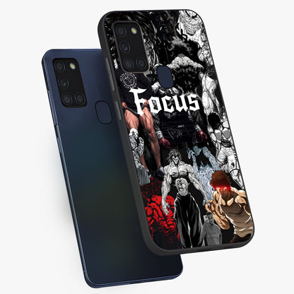 Relentless Power Focus Glass Case displayed in angled mockup highlighting bold statement design with modern aesthetic style.
