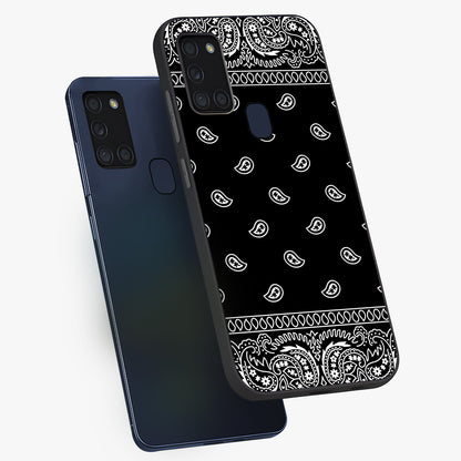 Retro Rebel Threads Glass Case displayed in angled mockup highlighting retro inspired graphic design with rebellious aesthetic.