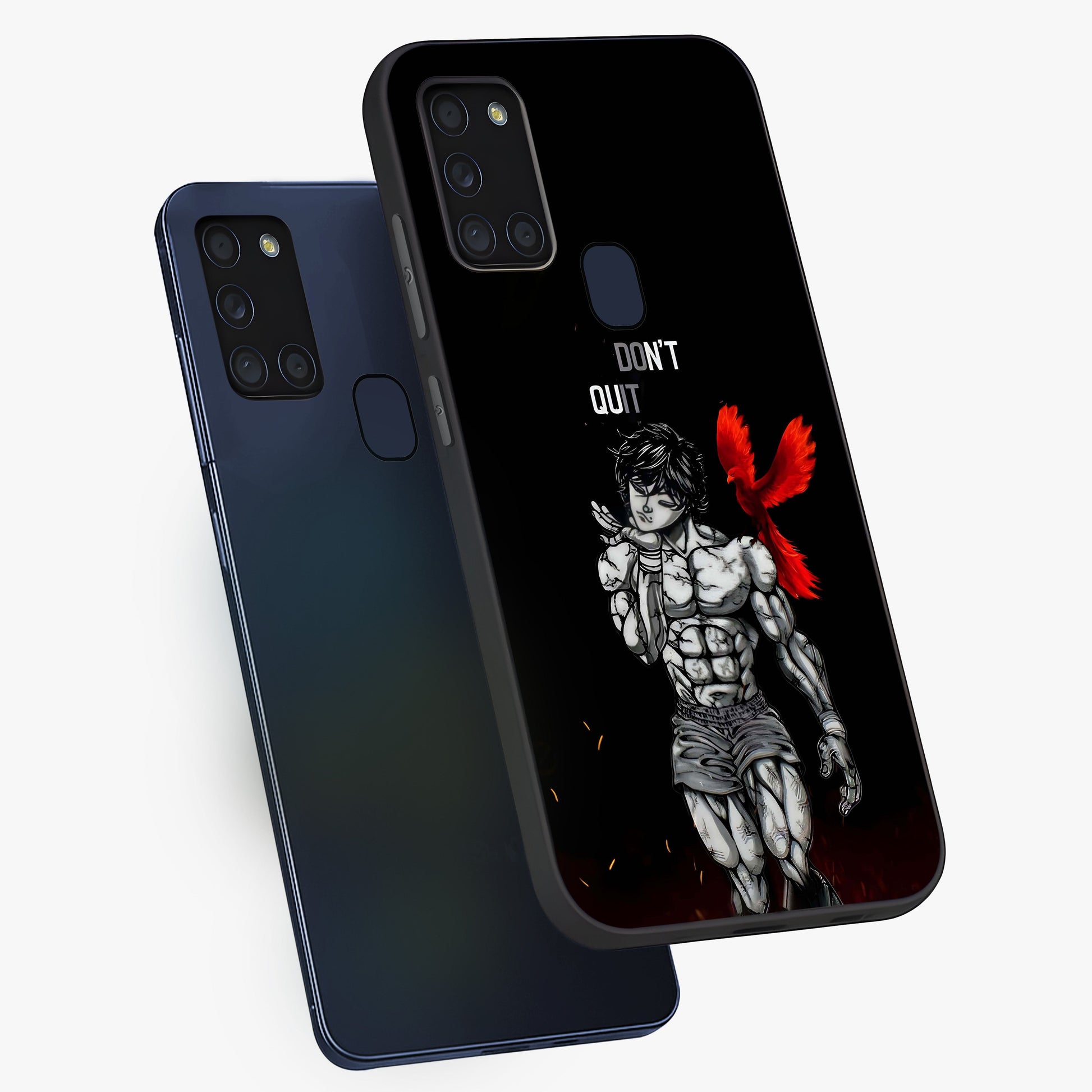 Rise Beyond Limits Glass Case displayed in angled mockup highlighting inspiring message design with modern aesthetic style.